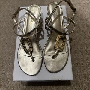 Lilly Pulitzer Metallic Gold Strappy Sandals